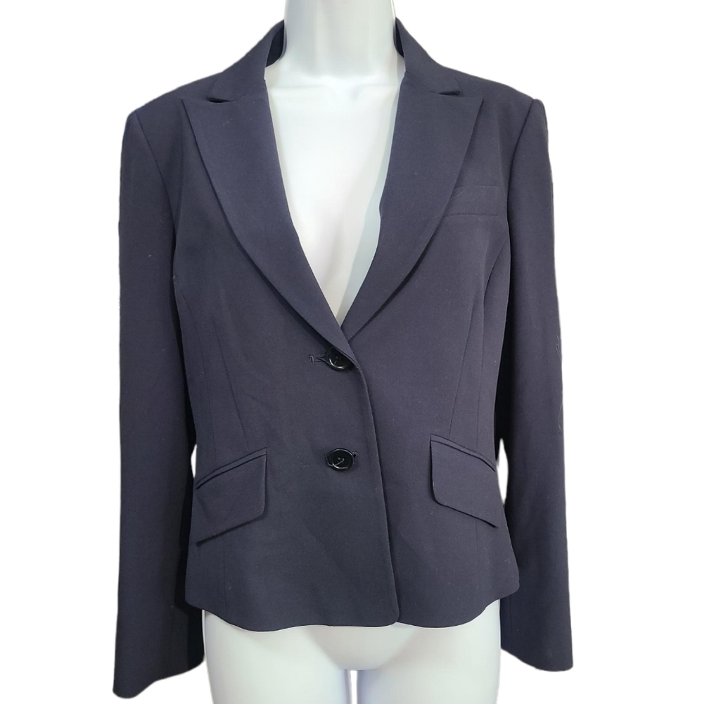 BCBG MAX AZRIA 2 Button Navy Blazer M